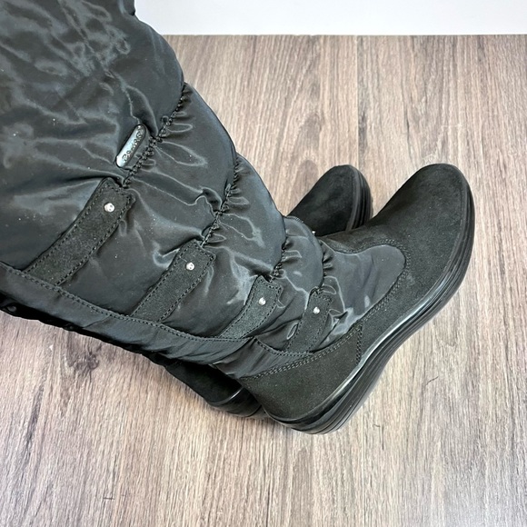 * Pajar | Faux Shearling Lined Quilted Nylon/Suede Mid Calf Boot Black 38/7-7.5 - Picture 13 of 16